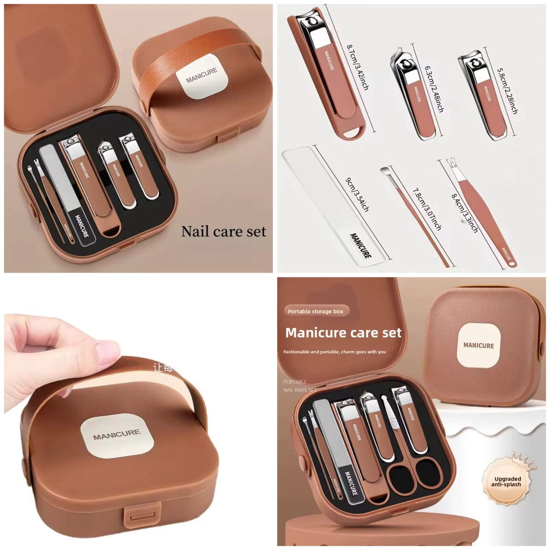 7-Piece Anti-Splash Nail Clipper & Professional Grooming Kit