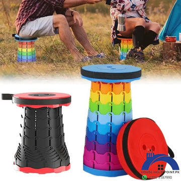 Portable Telescopic Folding Stool – Heavy Duty Adjustable Seating