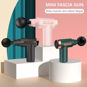 Handheld Massage Gun Deep Tissue Massager for Sore Muscle and Stiffness 5 Speed High-Intensity Vibration Quick Rechargeable Device Body Massager